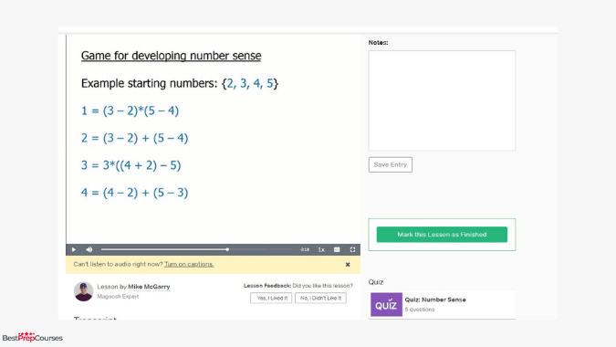 A screenshot from the Magoosh SAT course showing a video lesson