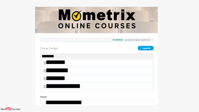 A screenshot of the user interface from the Mometrix HESI course