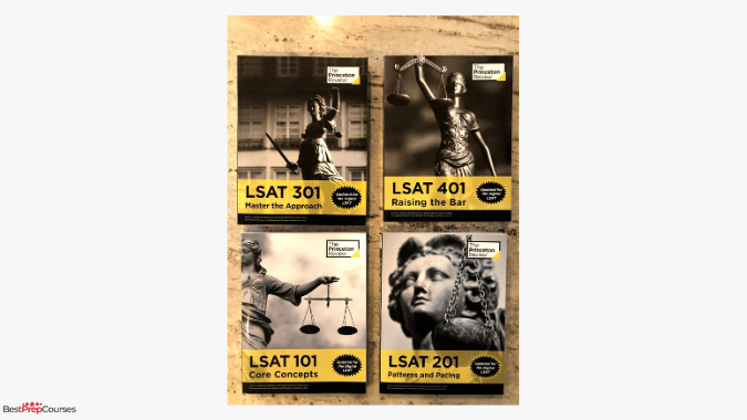 An image showing the physical textbooks we received from Princeton Review
